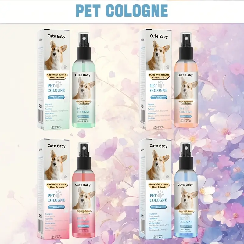 3.4fl.oz Pet Gulong Cologne, Safe for Dogs & Cats (Licking-Harmless), Deodorizing & Long-Lasting Fragrance Pet Grooming Spray