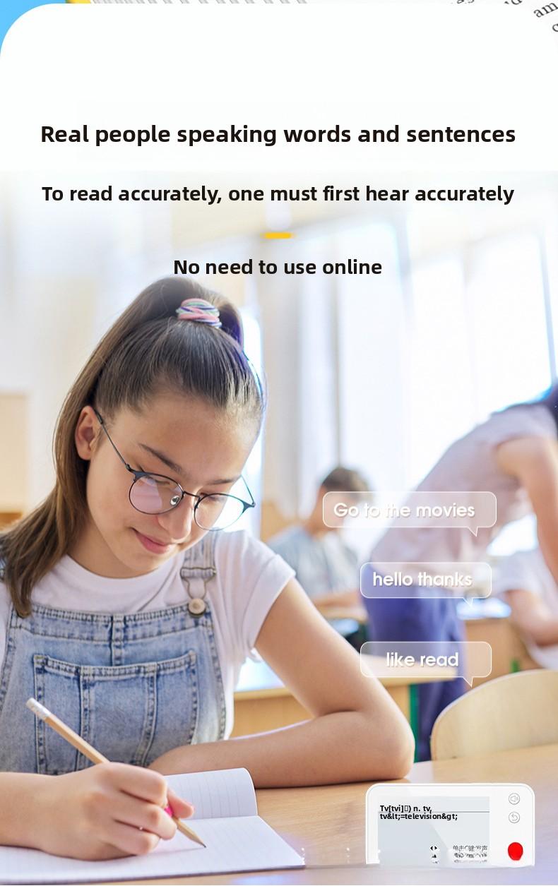 Electronic Vocabulary Card Student Electronic Dictionary English Learning Machine with Audio Player