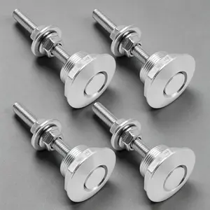 4-Pack Quick-Release Latches | 1.25" Aluminum Fasteners for Car Bumpers & Hoods | Rust-Proof Universal Fit | Tool-Free Installation for Off-Road, DIY & Emergency Repairs | Fits Most Vehicles