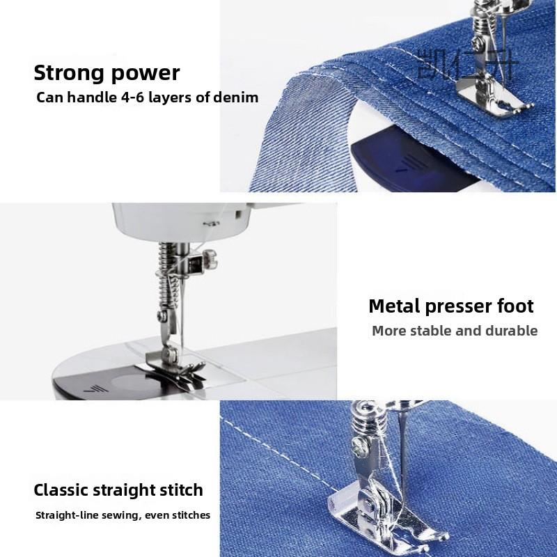 Electric Sewing Machine for Clothes Household Mini Fully Automatic Small Desktop Multifunctional Hemming Machine Portable