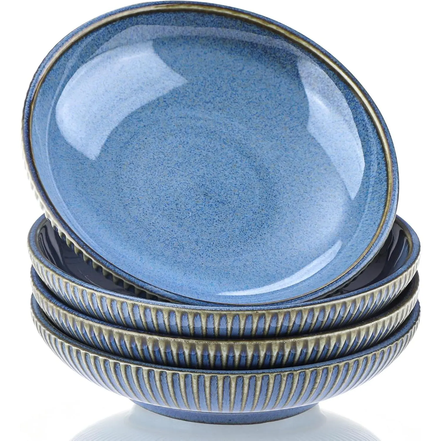3.7 Inch 2 oz Ceramic Dipping Sauce Dish Set - 4 count Small Condiment Bowls for Dipping Bowls