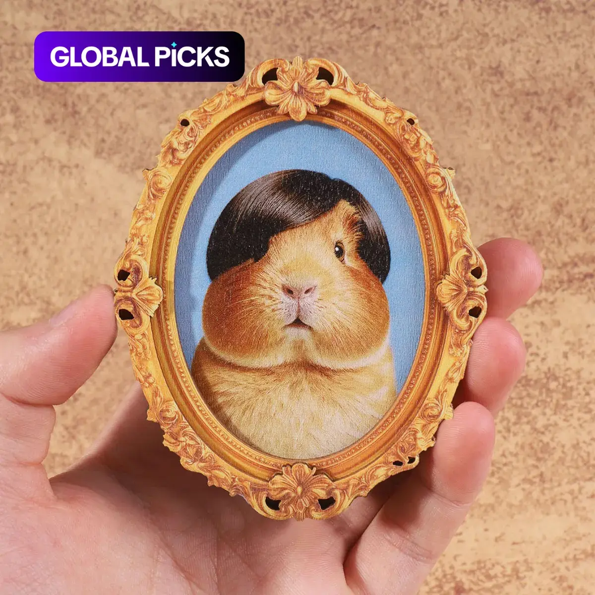 1PC Fun Animal Fridge Magnet, Creative Home Decor Refrigerator Magnet, Mini Oval Photo Frame Magnet, Festive Gift for Home Decoration, Photo Magnets, Refrigerator Decorating Magnet, Decorative Fridge Magnets, Magnetic Item #GLOBAL PICKS