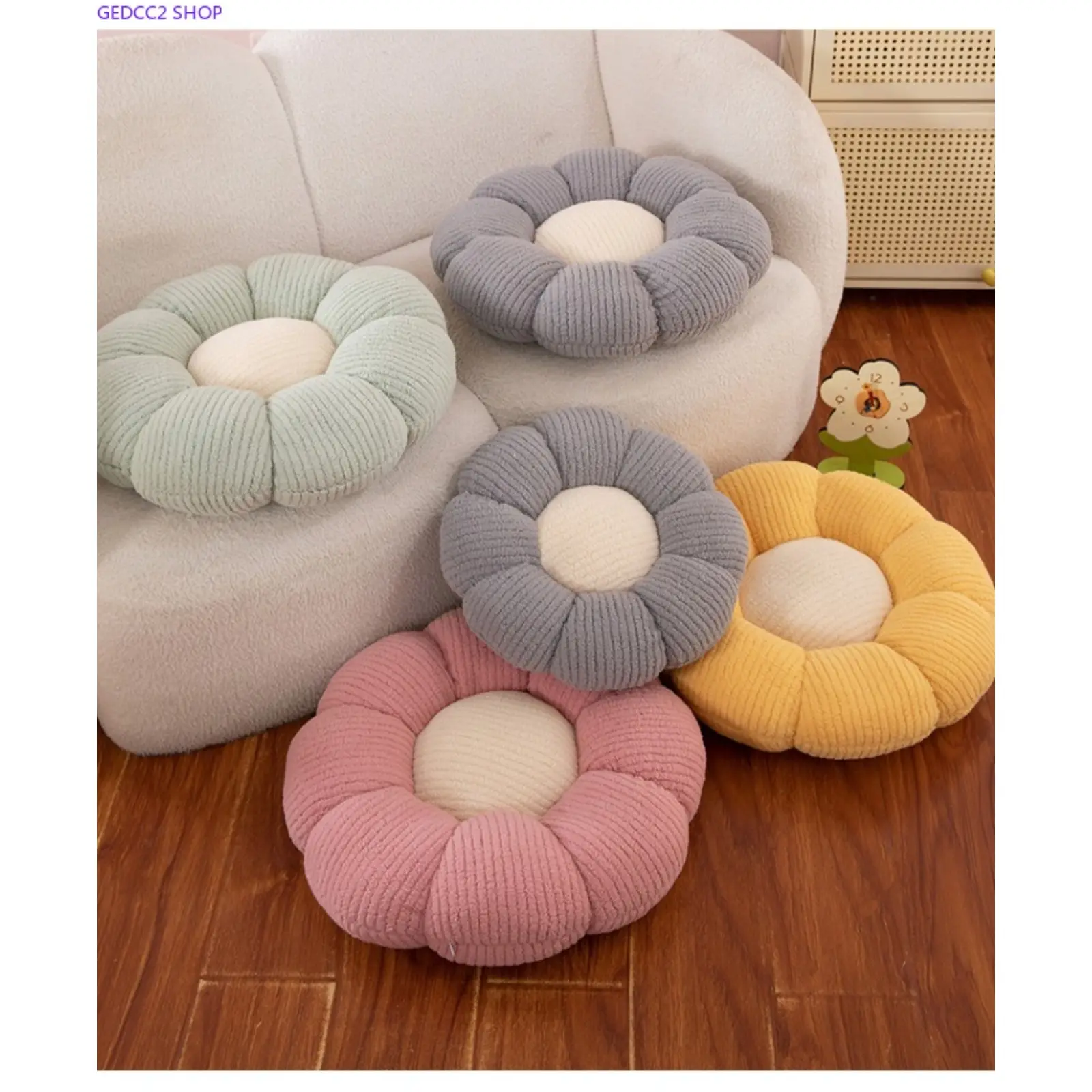 Flower-Shaped Plush Cushion, Cute Seat Pillow for Chair Decoration, Sofa & Bedroom Use, Soft Decorative Throw Pillow for Sports & Outdoor Awards Display