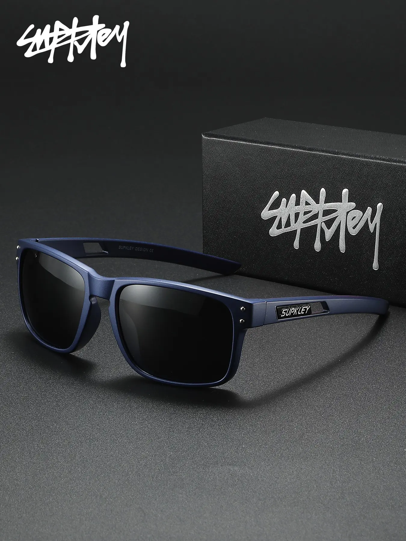 SUPKLEY Sport Polarized Sunglasses UV400 Men Women Square Style Driving Beach Outdoor Fashion Eyewear