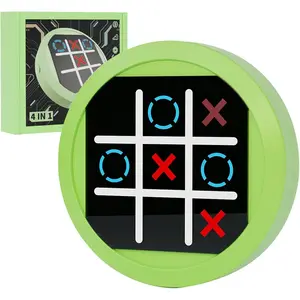4-in-1 Tic Tac Toe Electronic Game, Handheld Puzzle Game,Portable Travel Games,Board Games Gift Idea for Brain Training and Memory Growth