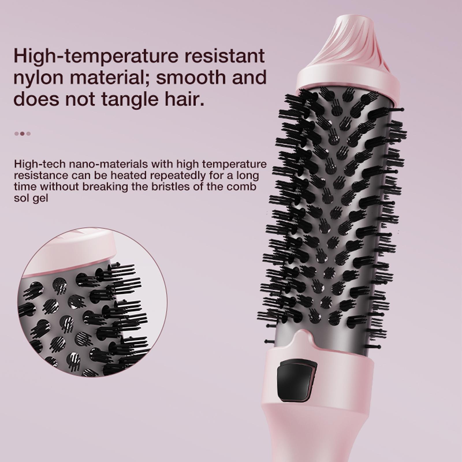 Thermal Brush For Blowout Look, 1.5 Inch Heated Round Brush,00 million negative ions, no hairknots,Smooth out the frizz,Curling Iron Brush With 10 Temperature Control, Hot Brush Styler Thermal Round Brush For Travel,Home, School,Not A Blowdryer