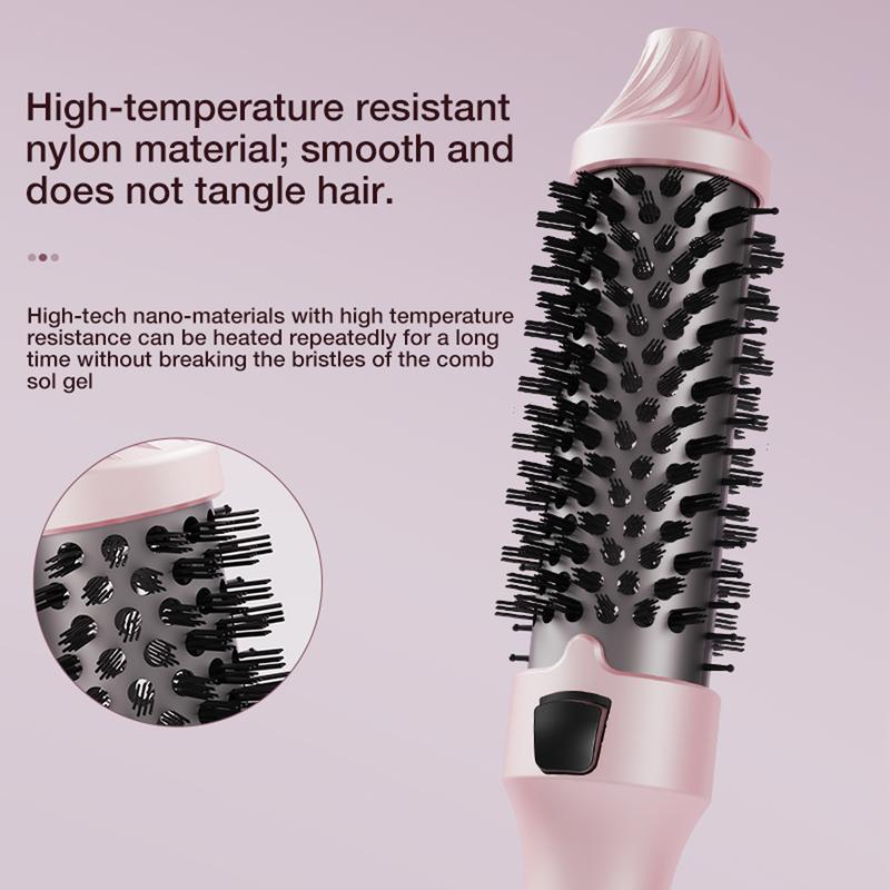 Thermal Brush For Blowout Look, 1.5 Inch Heated Round Brush,00 million negative ions, no hairknots,Smooth out the frizz,Curling Iron Brush With 10 Temperature Control, Hot Brush Styler Thermal Round Brush For Travel,Home, School,Not A Blowdryer