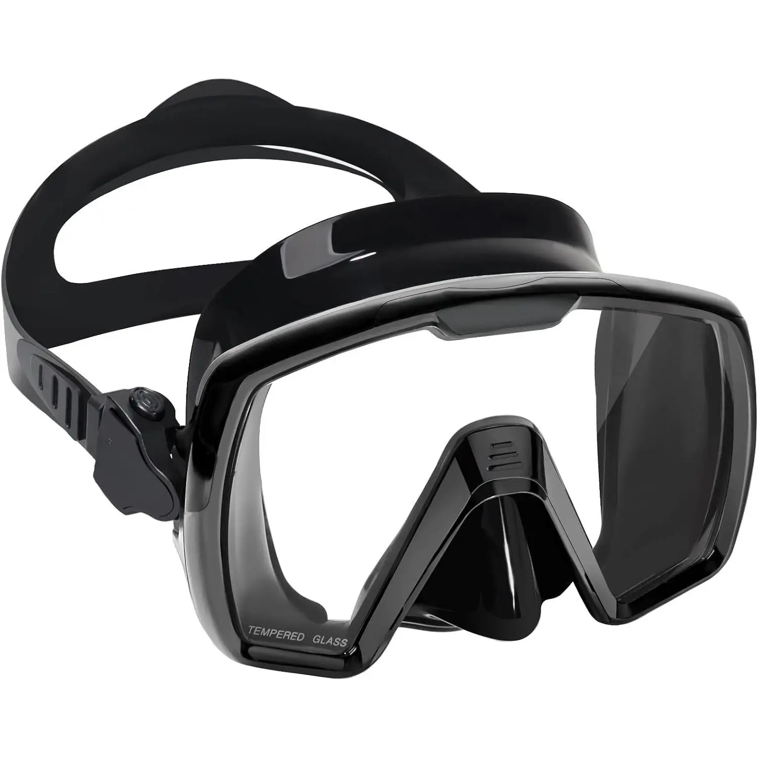 Diving Mask Snorkel Swim Goggles Adult Men Women, Clear Tempered Glass Anti-Fog Swimming Mask Free Diving Scuba Gear