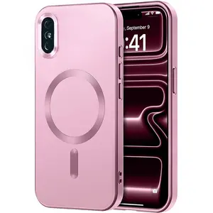 Durable Acrylic Protective Phone Case Cover for Iphone XR XS X XSMAX with Magnetic Wireless Charging And Hard PC Protection Protector Shockproof Phone Cover