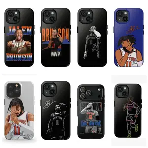 Jalen Game Brunson Basketball Glossy Phone Case For IPhone 17-11, Pro Max, Pro Plus, and Samsung S26-23 Safety Two-In-One Case Protection Safety Case