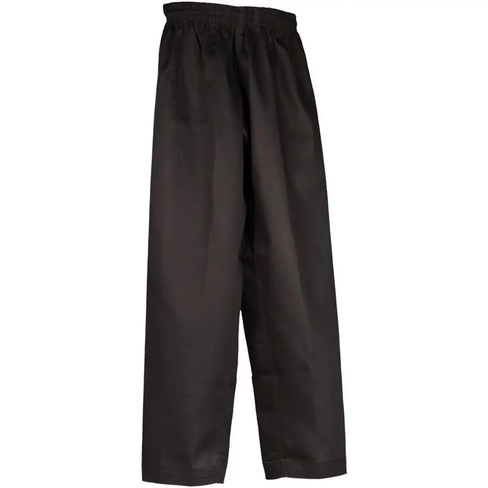 7.5 Oz Poly/Cotton Student Elastic Waist Martial Arts Karate Pants - (Black, Red, Blue & White)