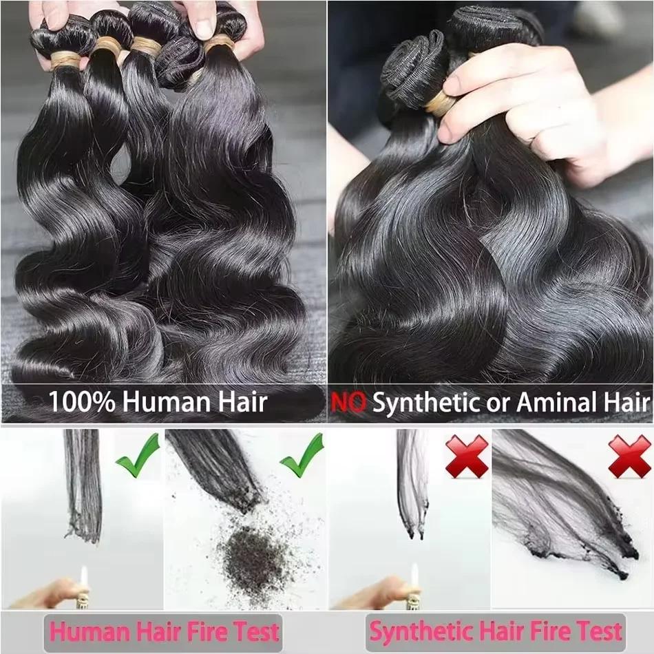 30 34 Inch Body Wave Raw 1 3 4 Bundles Indian 100% Unprocessed Human Hair Wavys Double Drawn Virgin Bundles Weave Extensions