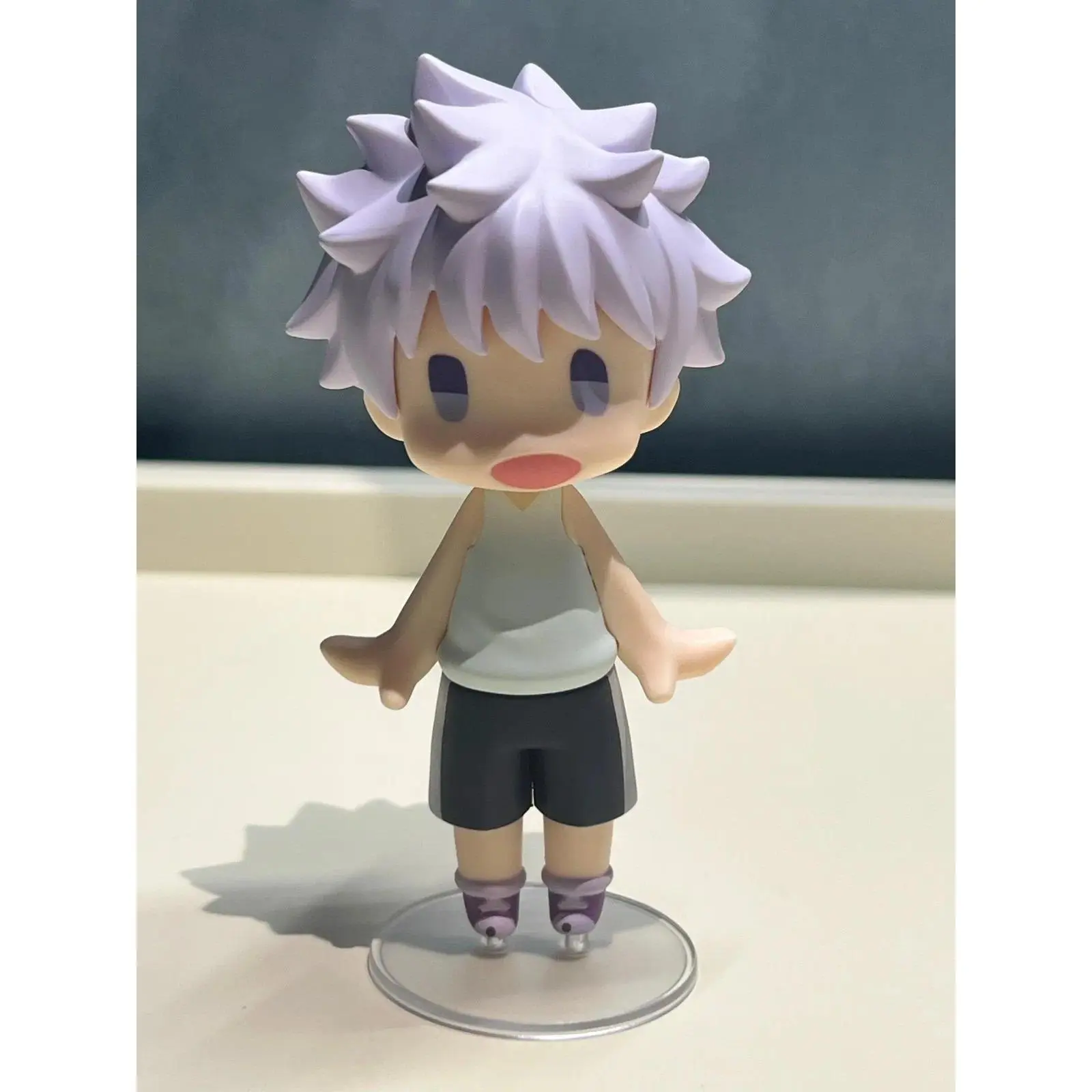 Hunter x Hunter Anime & Manga Standing Pose Figure Set, 10cm High-Grade PVC Gon Freecss & Killua Zoldyck Desktop Ornament Home Decor Statue Gift, 150G