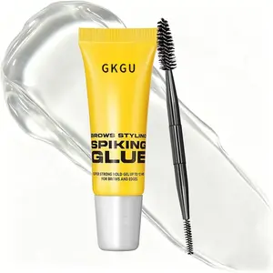 GKGU Eyebrow Styling Adhesive Tape Brush & 3D Brow Shaping Gel - Strong Hold, Waterproof & Sweat-Resistant, Long-Lasting Transparent Gel for Natural Look, All Light Beige Types, Volumizing Brow Gel, Eyebrow Glue