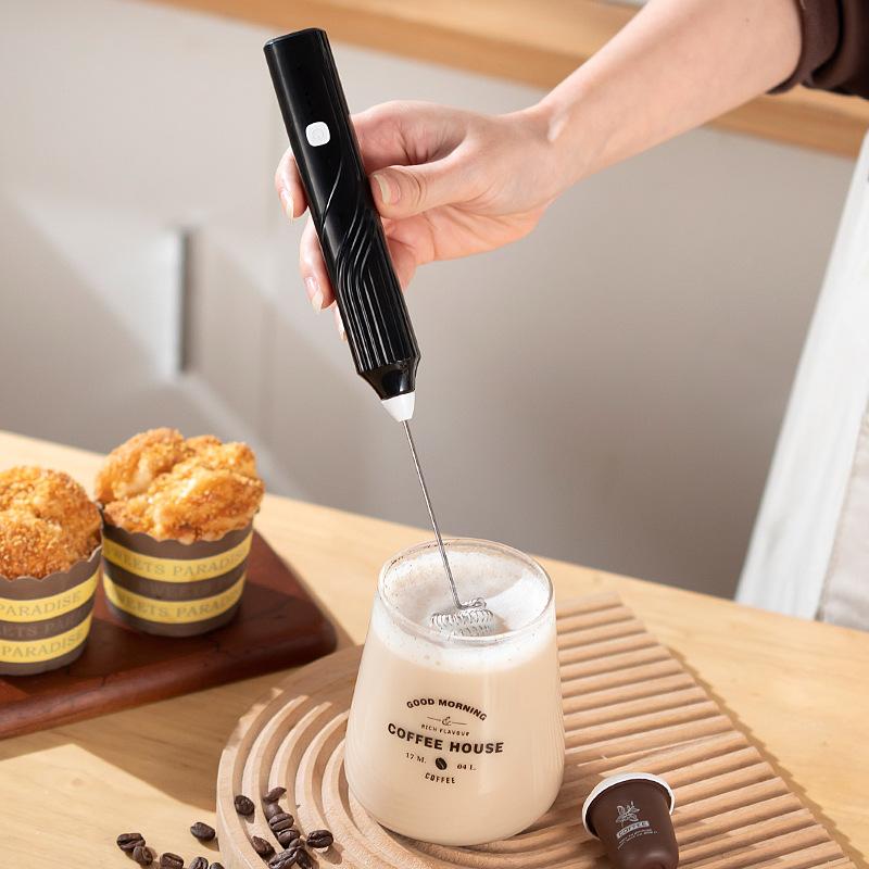 Girly Kitchenware, Cute Electric Milk Frother, Perfect for Latte, Matcha, Coffee & Cozy Home Coffee Moments