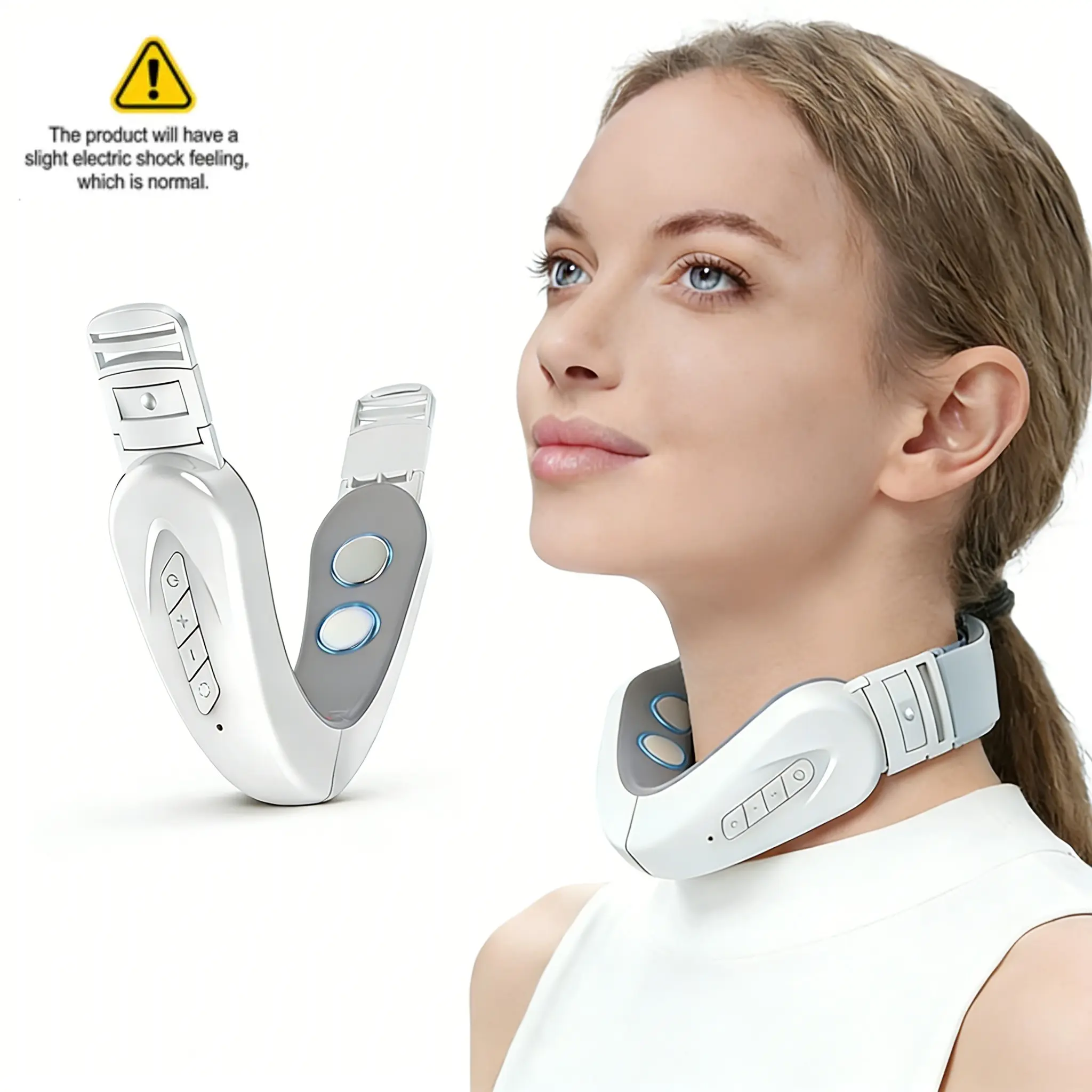 Wearable USB Charging Facial Massager, 5 Massage Modes, Adjustable Jaw and Cheek Care Device, Ideal Gift for Women, Daily Home Skincare, Facial Care Instrument