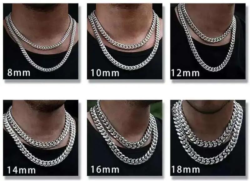 JH Perfect Jewelry Moissanite Diamond Iced Out Chain 925 Sliver Hip Hop Rapper Cuban Link Necklace