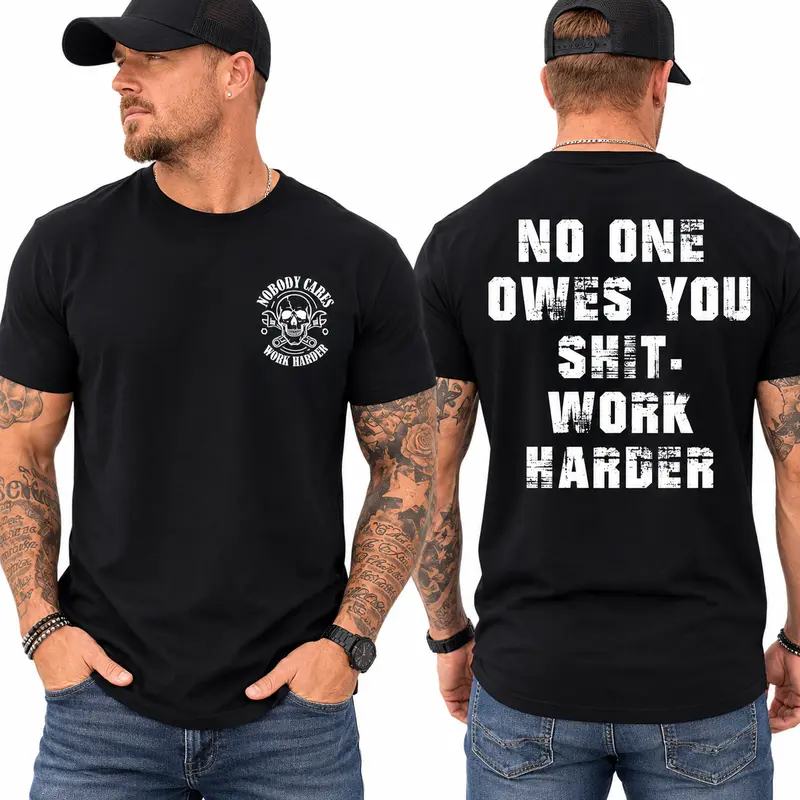 Men's 2-Sided Graphic Tshirt Apparel - Classic Collar, Relaxed Fit, Soft Cotton, Long-Lasting Graphics, All-Day Comfort Custom Sports Top (Full Color, Full Size Including 2XL)