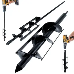 Set of 2 (1.6"x16" & 3.5"x16") Auger Drill Bit for Planting - Garden Post Hole Digger for Drill – Heavy Duty Earth Auger with Dual Side Blades for Clean Straight Holes (Set of 2)