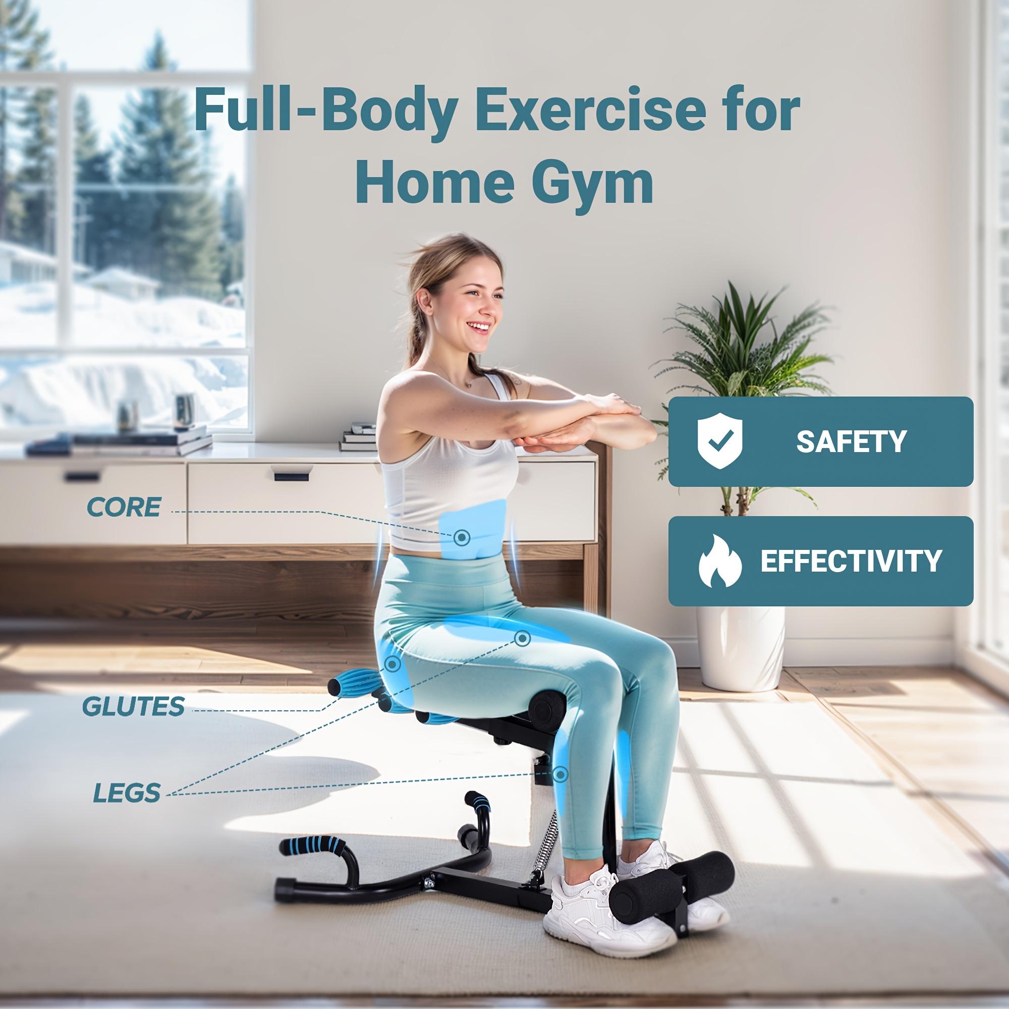 Squat Machine, 4-Dimensional Adjustable Squat Trainer, with 3 Lengths + 2 Heights + 4 Resistance Levels + 360°         Full Body Training Rotating Machine, Built-in Massage Roller + Intelligent Resistance Adjustment System, Fast Shipping from the USA