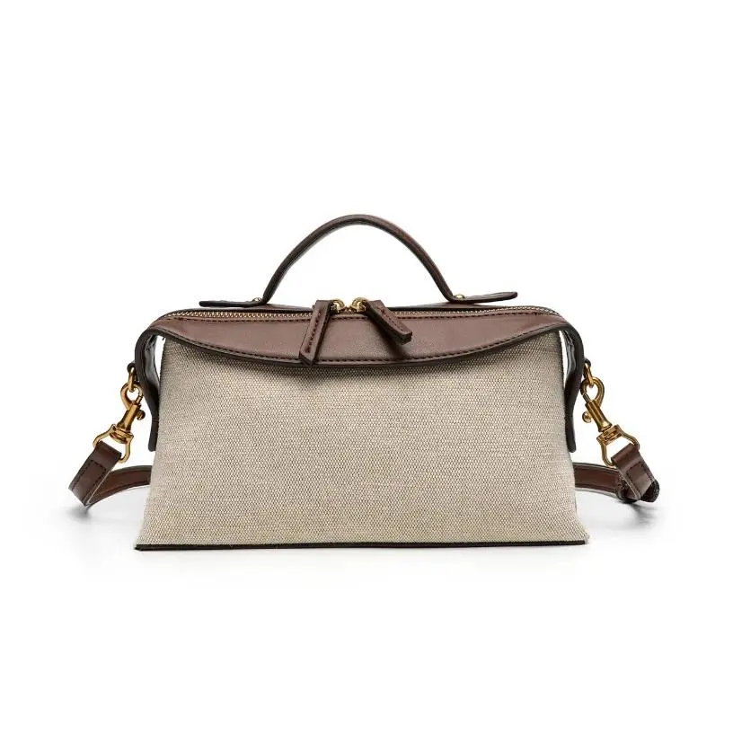Women's Small-Capacity Portable Fashion Messenger Bag with Zipper Closure