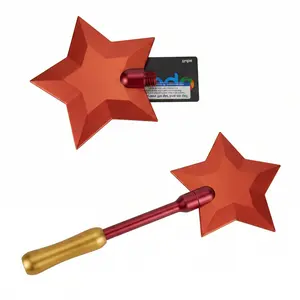Gradient Rainbow Magic Payment Wand, Star Shaped Tap to Pay Device, Portable Contactless Bank Card Wand, Fun Quirky Checkout Tool for Store Shopping