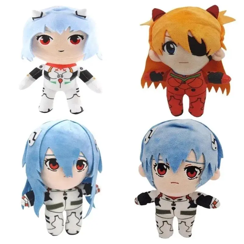 20cm Ayanami Rei Plush Toy Doll Cartoon Anime Plush Toy Kawaii Evangelion Plush Doll EVA Soft Stuffed Room Decor Xmas Gifts