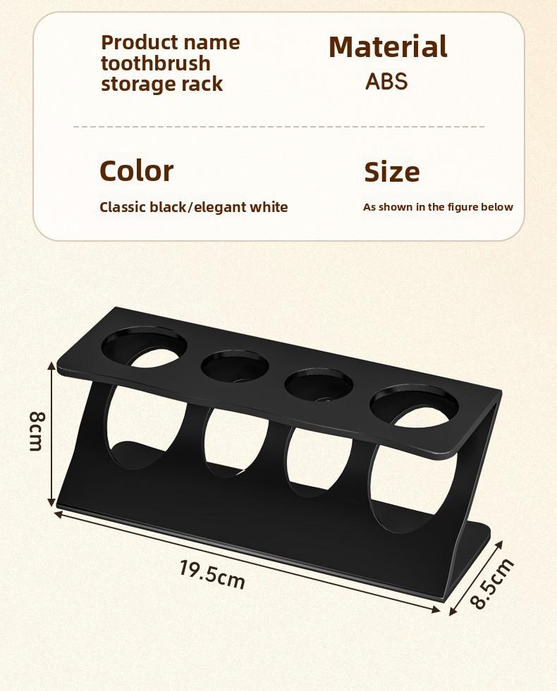 4-Slot Electric Toothbrush Holder, Modern Bathroom Countertop Organizer, Toothpaste Stand Storage Rack
