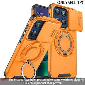 Magnetic phone case Protector with 360° rotatable kickstand compatible with Motorola Moto G 5G 2026, G Stylus 5G 2025, G Play 5G 2026, G Pure 2021, G Stylus 5G 2023. sliding camera cover, stylish shockproof durable protective case.
