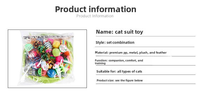 Interactive 21Pcs Cat Toys Kit Collapsible Cat Tunnel Feather Wand Plush Mouse Variety Pack for Indoor Cats Rechargeable Livestock Prod with Flexible Shaft pet stuff dog pepper spray dog bugs detector reverse slow feeder shaped harness silicone k9