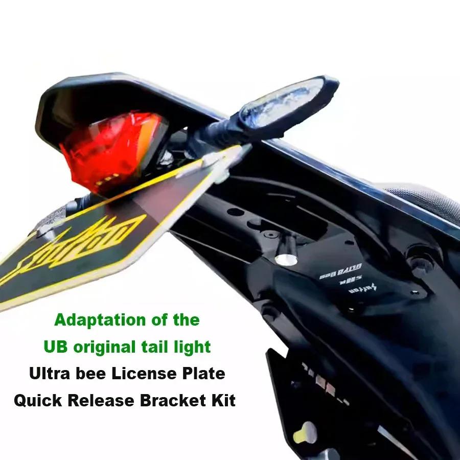 For Surron Ultra Bee Modified License Plate Bracket Modified Tail Light Holder Kit Quick Release Design UB License Plate Bracket