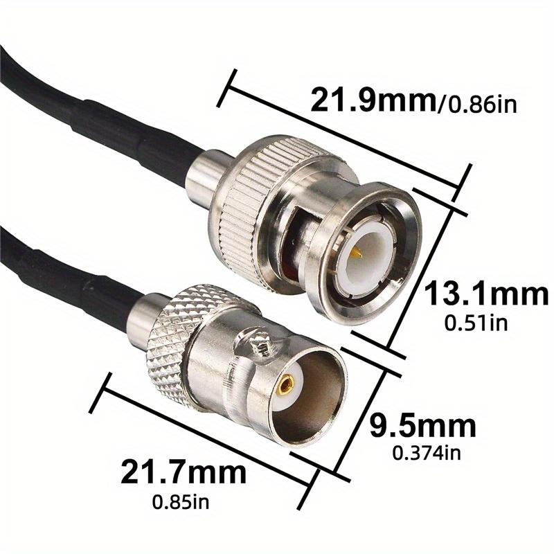BNC Male to Female Coaxial Extension Cable, 50 Ohm RG174 for Video Signal, CCTV, DVR, Camcorder – High quality black connector with metal pins, ideal for broadcast, studio and home theater applications, video signal extension BNC Male to Female Coaxial Extension Cable, 50 Ohm RG174 for Video Signal, CCTV, DVR, Camcorder – High quality black connector with metal pins, ideal for broadcast, studio and home theater applications, video signal extension
