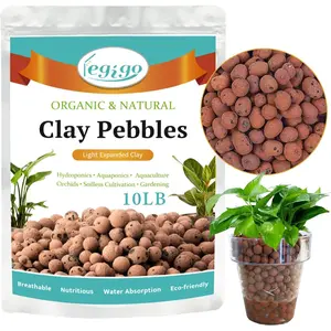 10 LB Organic Leca Clay Pebbles for Plants, 4mm-16mm 100% Natural Leca Balls for Indoor Plants, Hydroton Clay Pebbles for Plants Hydroponic Aquaponics Growing Orchid Drainage Terrarium