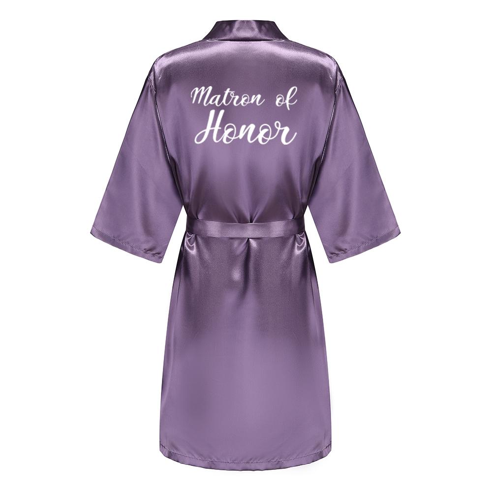 Wedding Bride Bridesmaid Robe Dressing Gown Women Bathrobe Nightgown Short Sleepwear Mother Maid of Honor Kimono