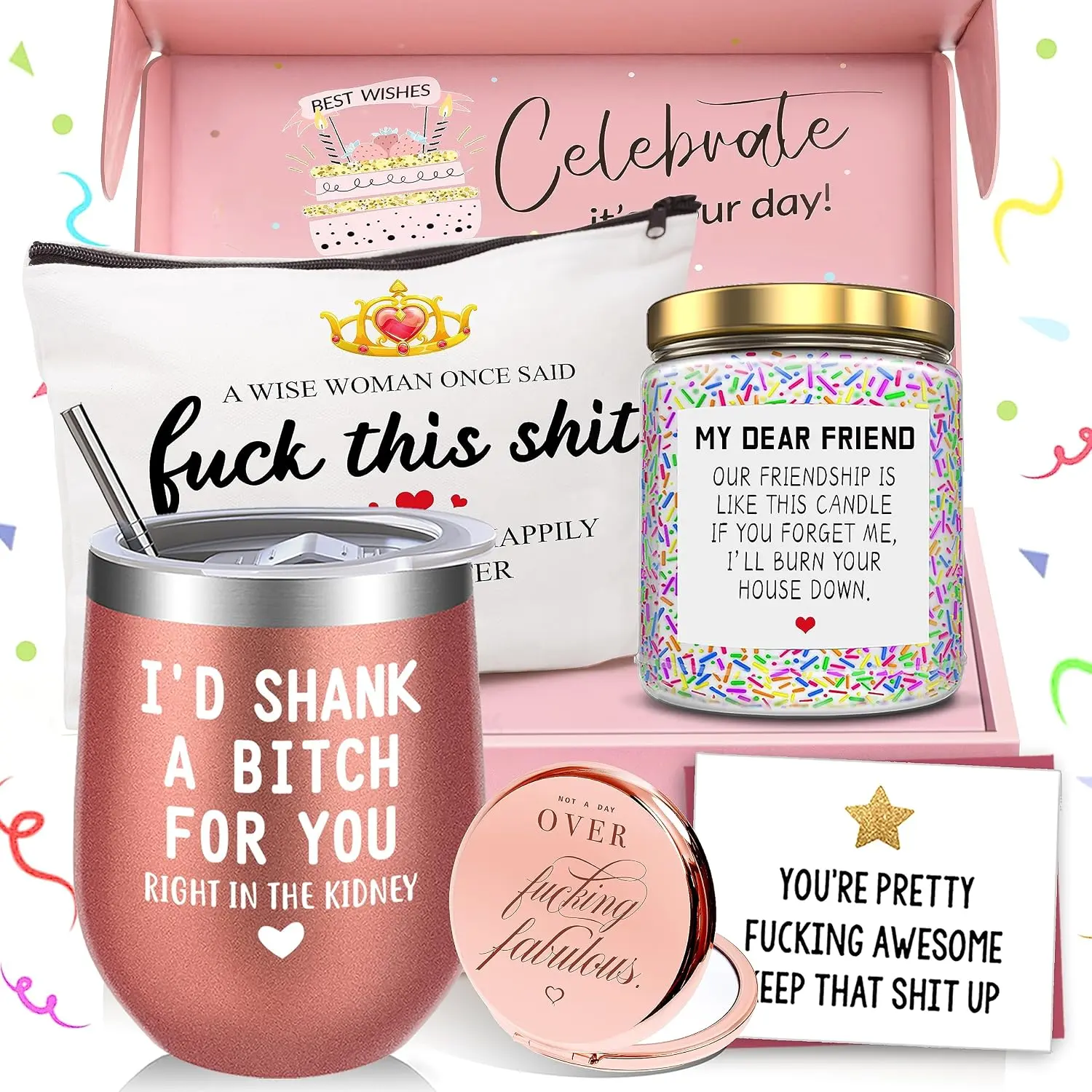 Birthday Gifts for Women  ,Friendship Gifts for Women Her BFF Female  Bestie Sister  Basket from Sister Lavender Scented Candles 12oz Tumbler