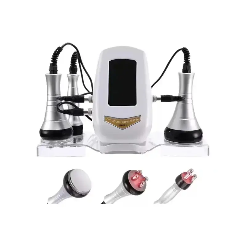 Three-In-One Ultrasound Beauty Massager, Portable Home Spa Device, Negative Pressure Handle, Facial & Body Sculpting, Us Plug