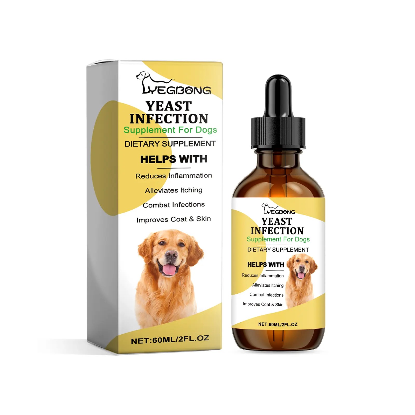 Yegbong Pet Herbal Supplement - Herbal Yeast Supplement for Relieving and Caring for Pets' External Skin