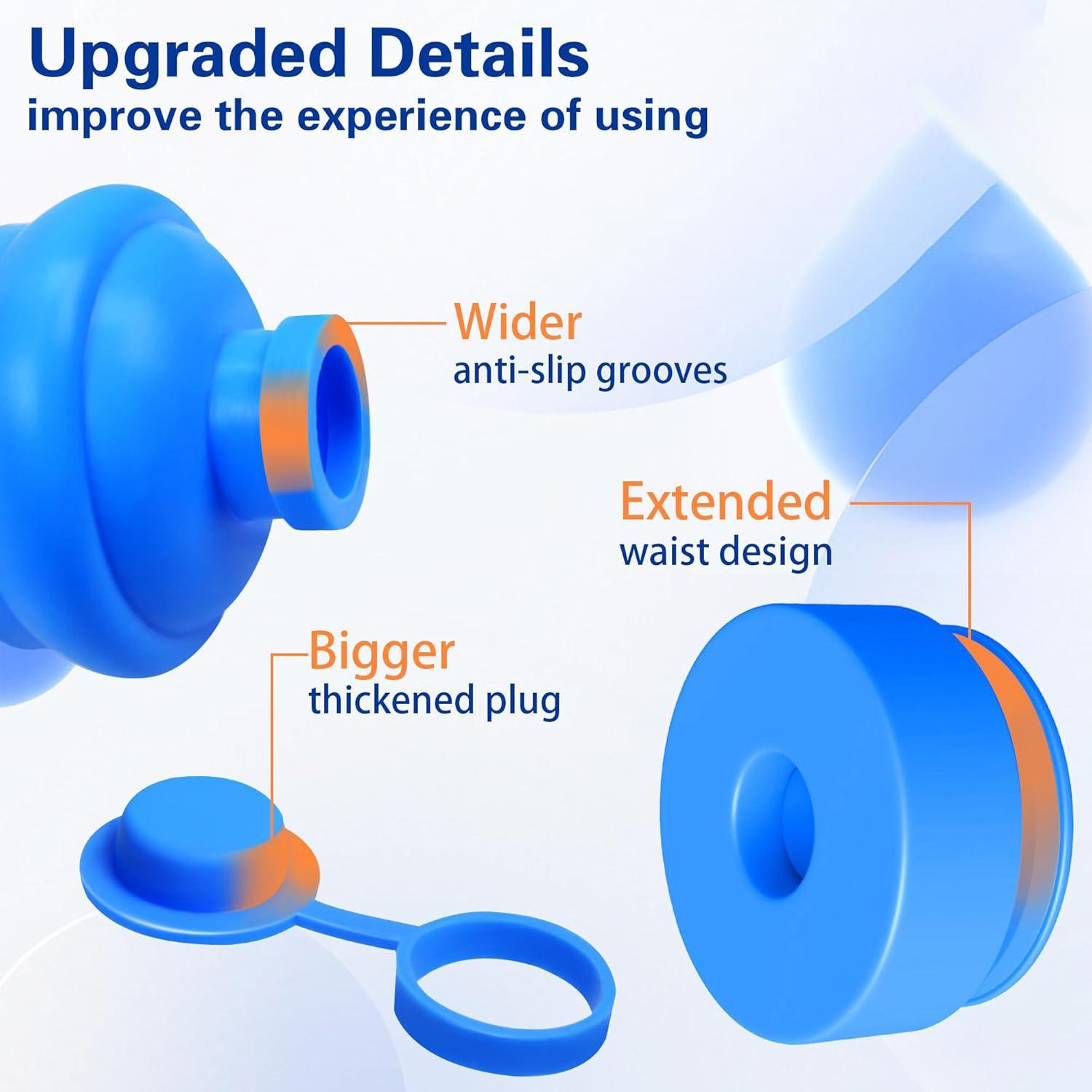 3 & 5 Gallon Water Jug Cap,Silicone Reusable Replacement Cap,Non Spill Bottle Caps for 55mm Bottle Water Dispenser Caps,Drinkware Accessories for Home Office Dormitory-Pack of 3 3 & 5 Gallon Water Jug Cap,Silicone Reusable Replacement Cap,Non Spill Bottle Caps for 55mm Bottle Water Dispenser Caps,Drinkware Accessories for Home Office Dormitory-Pack of 3