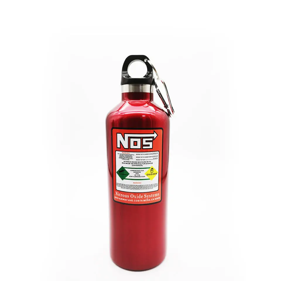 500ml Nitrous Bottle Shaped Aluminum Water Jug Portable Leak Proof Reusable for Gym Cycling Outdoor Adventure 500ml