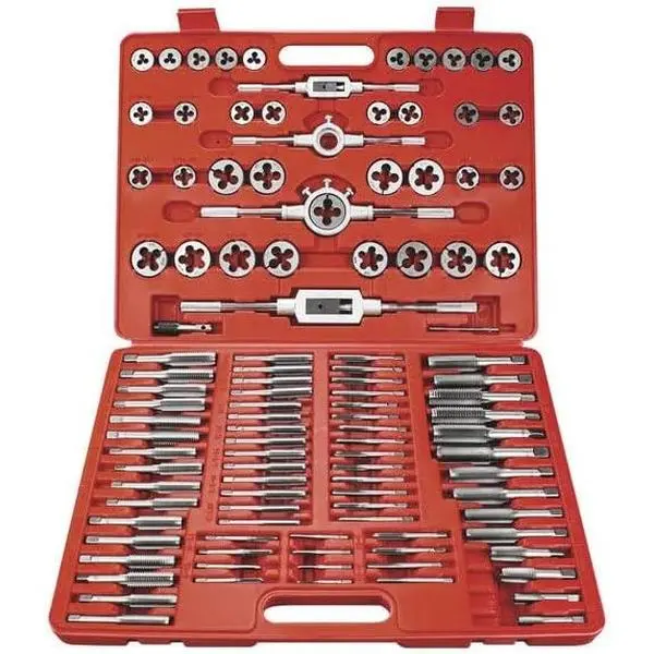 110 count Tap and  Set(SAE&METRIC)Threading Tool Set With Storage Case | Metric Tap and  Set | Rethreading Kit | Tap Set | Tap and  Kit