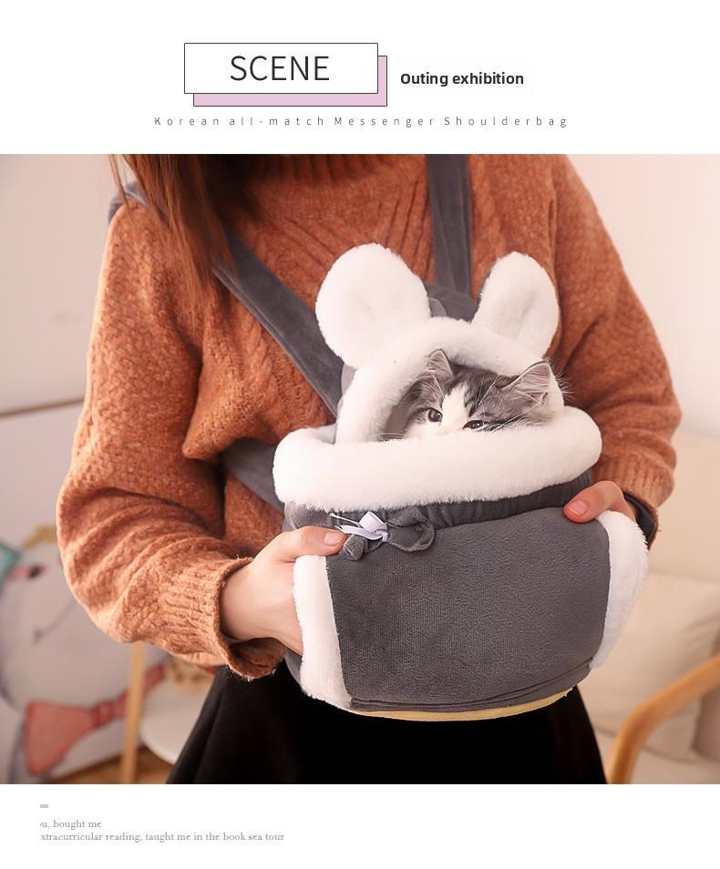 Trendy new cross-border cat bag, warm for winter, portable cat nest for going out, integrated cat cage, pet backpack