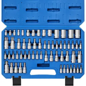 2026 CASOMAN Master Torx Bit Socket and External Torx Socket Set, 60-Piece Set, S2 and Cr-V Steel,E4-E24, T6-T70,TT6-TT70,TP8-TP60