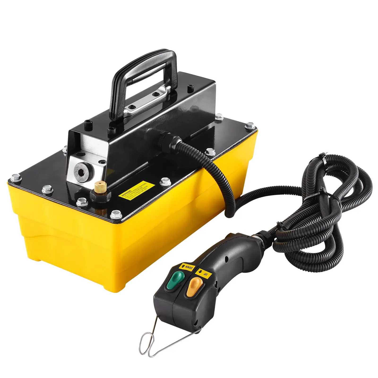 VEVOR 10, 000PSI Air Hydraulic Pump, 0.61 Gal Reservoir, NPT 3/8 In Oil Outlet, NPT 1/4 In Inlet, Plastic Air Hydraulic Pump with Remote Control Actuator, for Automobile Frame Machine Hydraulic Press