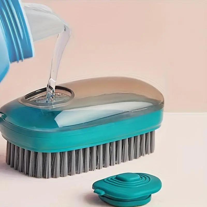 1pc Multifunctional Liquid Cleaning Brush, Cleaning Tool Soft Hair Cleaning Brush, Clothes, Hats, Shoes Brush, Automatic Liquid Addition Cleaning, Laundry Brush