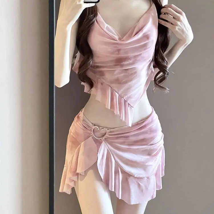 Bikini Swimsuit, Women's Three Piece Set, High-end Split, Flesh Covering, Conservative Beach Vacation, Hot Spring Swimsuit