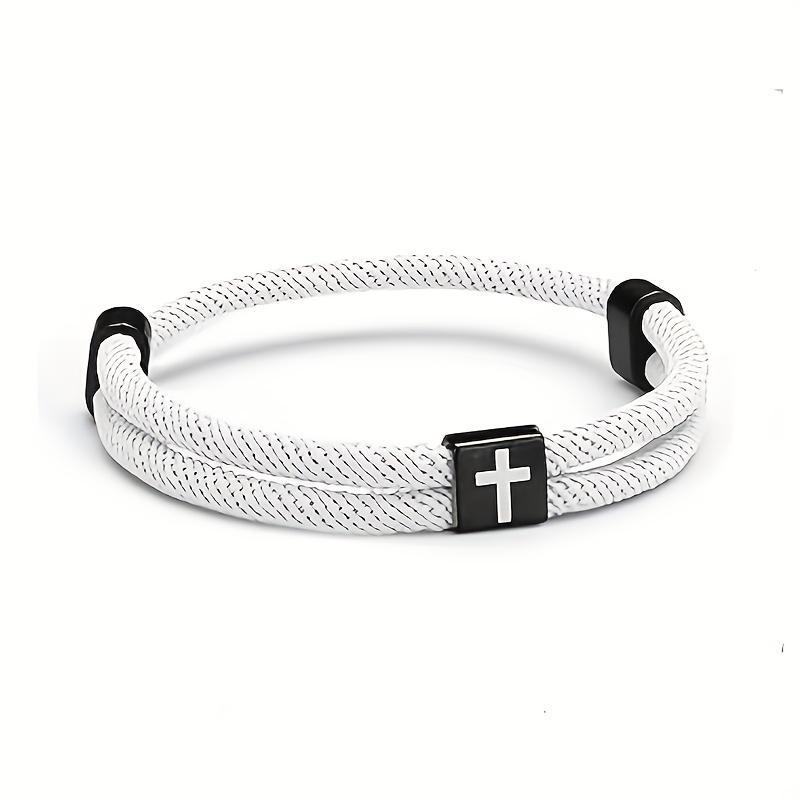 Adjustable Braided Cross-Knot Bracelet for Men Stylish Everyday Wear Ideal Birthday or Anniversary Gift for Boyfriend