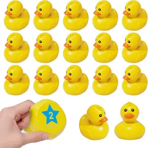 Yellow Plastic Ducks Bath Toys, 20 Pack Bathtub Floating Numbers Duck Bulk | Fun Memory Games for Baby Shower, Infants, Toddlers, Preschoolers, Birthday Party, Carnival Game Beach Pool Decoration Giftfidget toys