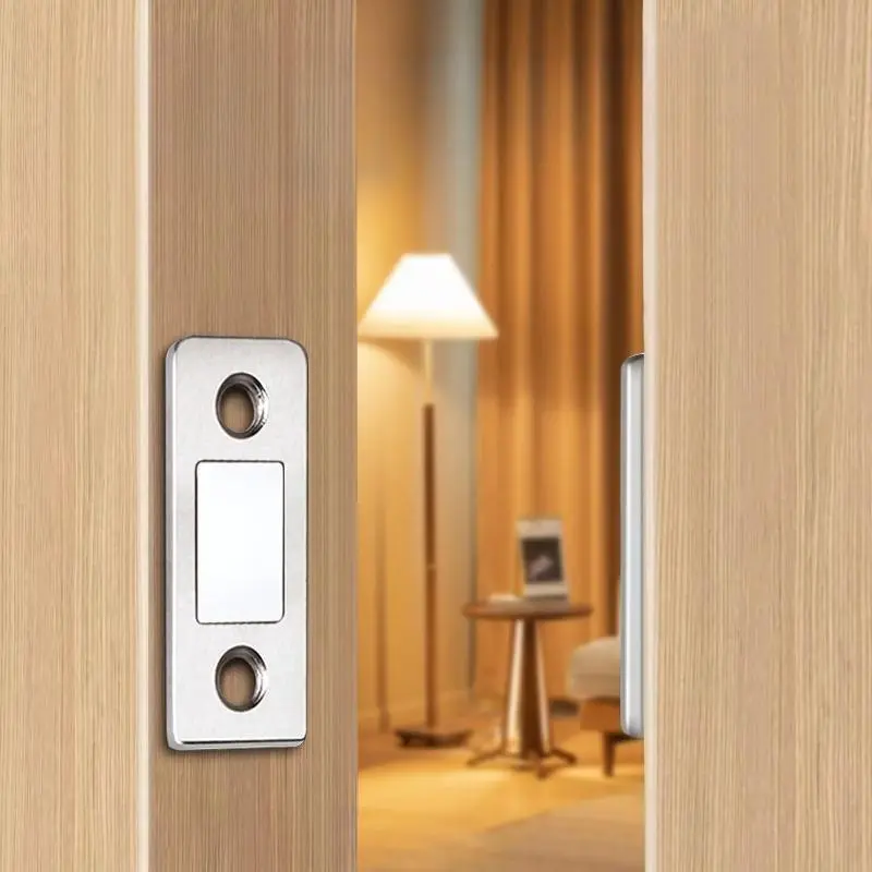 Home Accessory Cabinet Catches, 10 Pair Set with Strong Adhesive, Easy-Install Latches for Cupboards and Drawers, Magnetic, Hardware, Windows, Cabinets, No-Drill, 10 Pairs, Door Clasp, Easy Installation