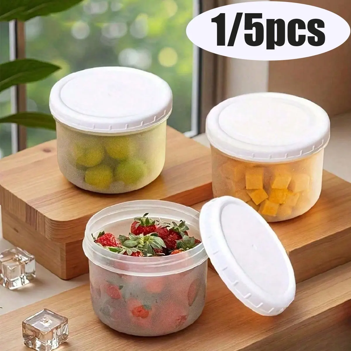 Reusable Lunch Bowl with Lid, Microwave & Dishwasher Safe, Large Capacity Portable Plastic Container, Ideal for Yogurt, Overnight Oats, Meals, Meal Prep Containers