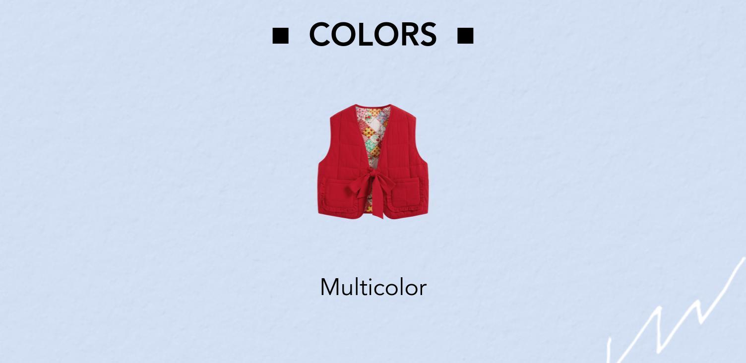 Cider [size 2-26] Reversible V-Neck Printed Vest